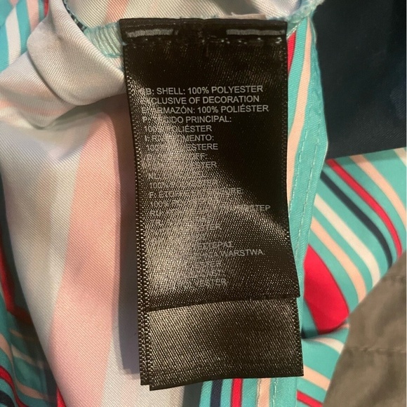 THE NORTH FACE Girls Class V Water Short -Mint Blue Multi Stripe - Size XL NWT - Picture 5 of 6